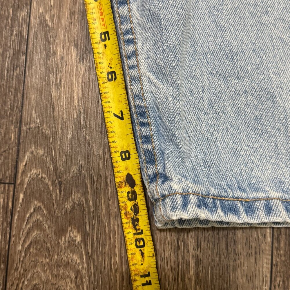 VTG Levi's 550 Jean Shorts Men's 38 Light Wash Relaxed Fit Wide Leg Jorts 90s - Picture 13 of 14